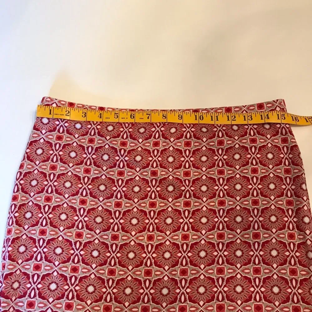 Max Studio Geometric Floral Pencil Stretch Skirt M - Picture 3 of 8